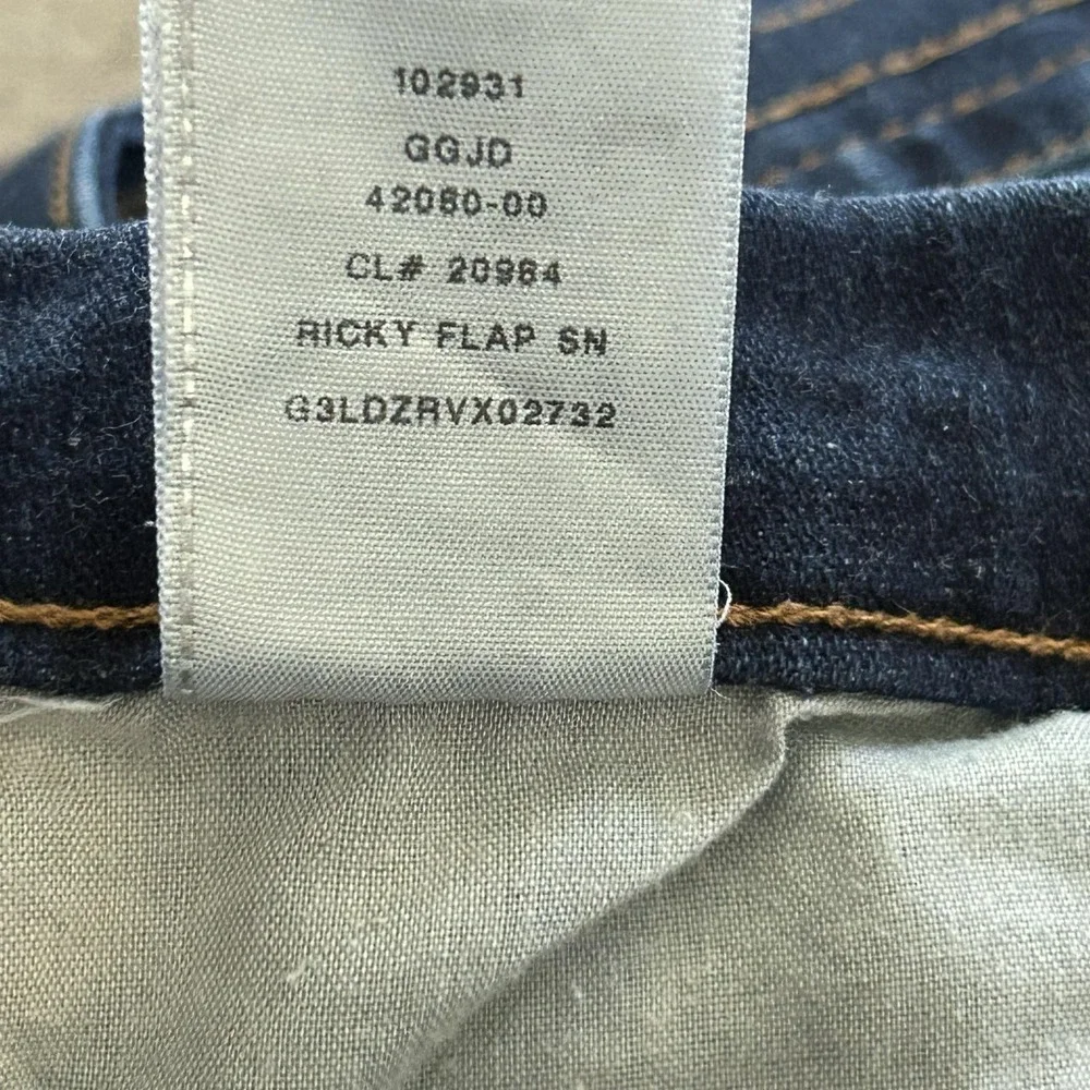 True Religion Ricky Relaxed Straight Jeans Mens 42x32 Blue Dark Wash Denim